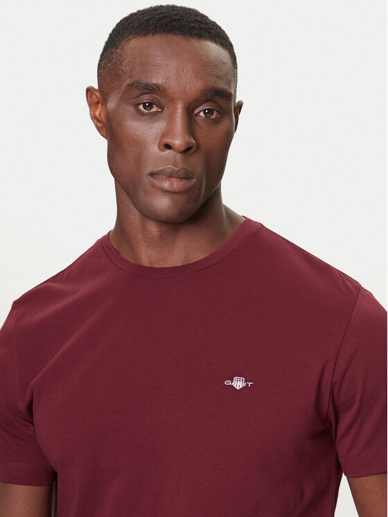Gant Gant T-Shirt Shield 2003184 Dunkelrot Regular Fit