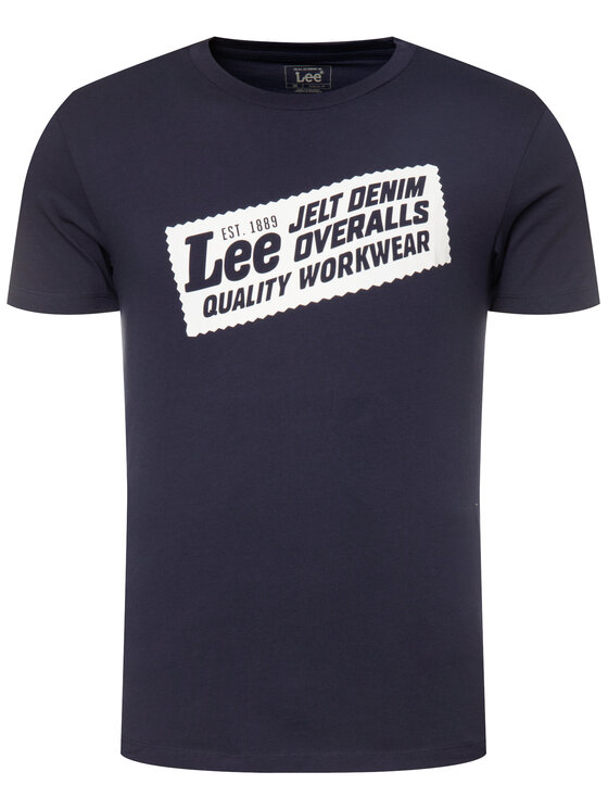 Lee Lee T-shirt Heritage Tee L63QFQNM 112115174 Blu scuro Regular Fit