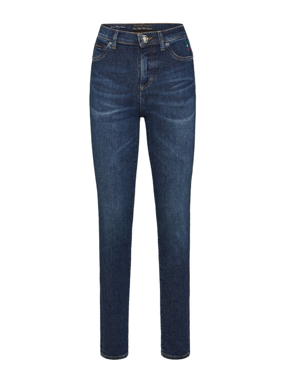 PHILIPP PLEIN PHILIPP PLEIN Džegínsy 27207 Modrá Jegging Fit