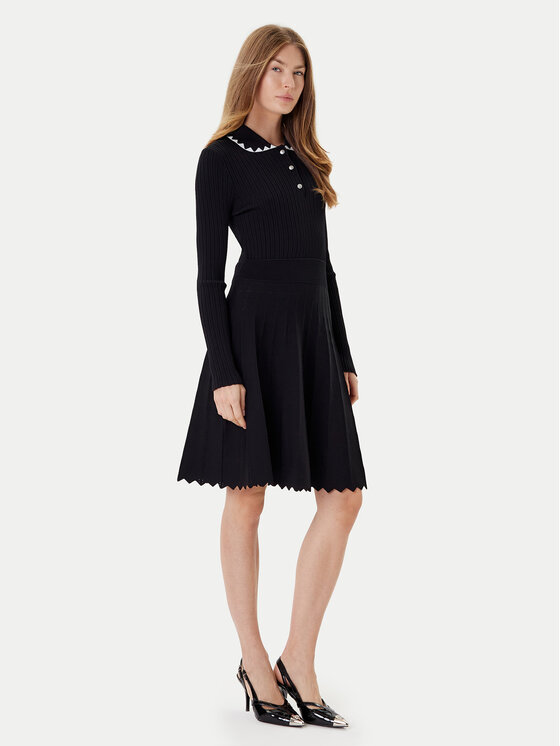 PINKO Úpletové šaty Nisida 105422 A2PT Čierna Regular Fit