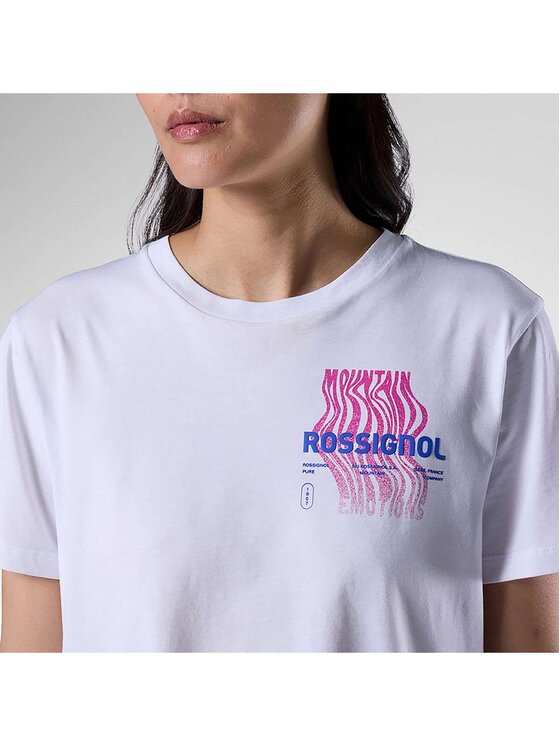Rossignol Rossignol T-Shirt W Graphic Waterfall Tee Biały Relaxed Fit