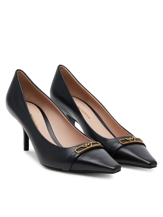 Emporio Armani Emporio Armani Pantofi cu toc subțire X3E488 XF271 00002 Negru