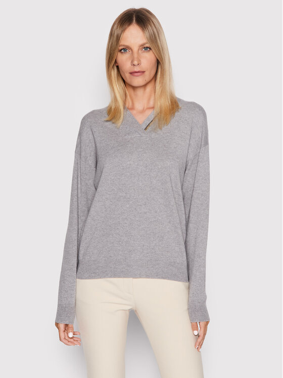 Peserico Peserico Pulover S99712F12K Siva Regular Fit