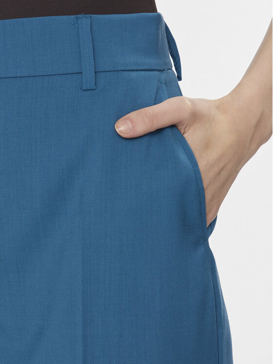 Weekend Max Mara Weekend Max Mara Pantaloni di tessuto Visivo 2415131091 Blu Relaxed Fit
