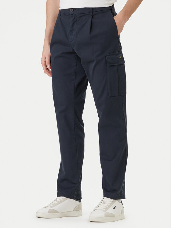 Aeronautica Militare Aeronautica Militare Szövet nadrág 261PA1718UCT04331 Sötétkék Regular Fit
