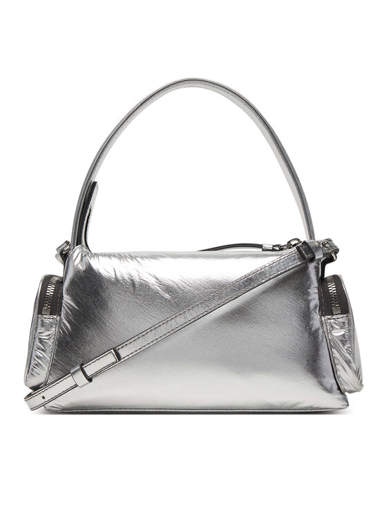 Calvin Klein Calvin Klein Handtasche Pocket Silver Nylon Small Bag LV04F3443G Silberfarben