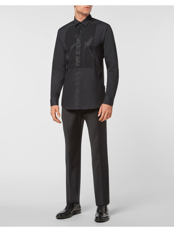 PHILIPP PLEIN PHILIPP PLEIN Koszula 8773 Czarny Regular Fit