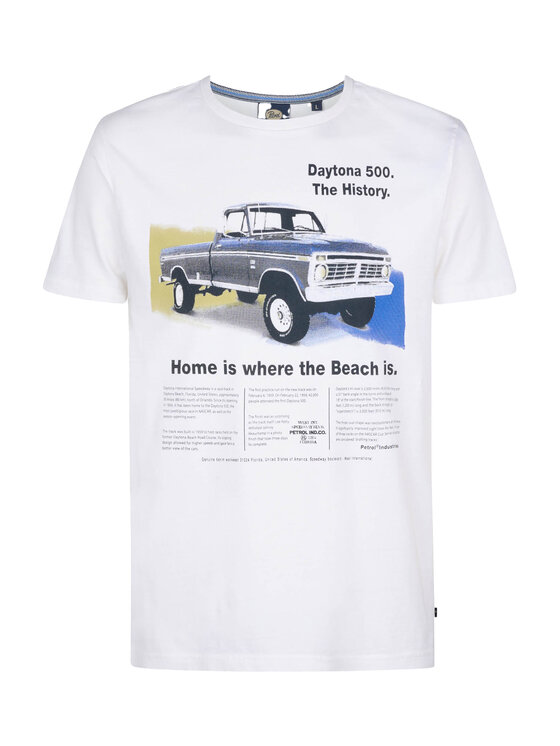 Petrol Industries Petrol Industries T-Shirt M-1050-TSR604 Biały Regular Fit