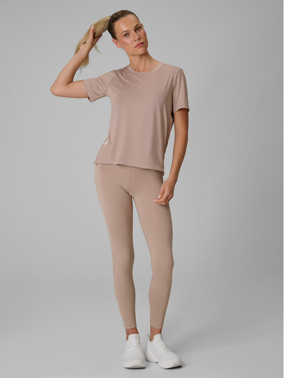 4F 4F Koszulka techniczna BASIC+ Beżowy Loose Fit