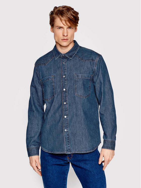 Camicia di jeans Dallas AM22KOM002-08 Blu scuro