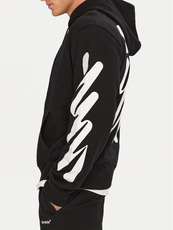 Off-White Off-White Bluza OMBB097S22FLE0091001 Czarny Regular Fit