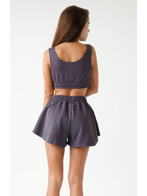 MissDenim MissDenim Szorty sportowe Flippy Skorts Szary Basic Fit