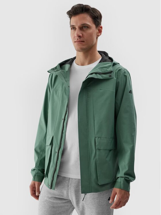 4F 4F Μπουφάν μεταβατικό 4FRSS24TTJAM645-41S Πράσινο Regular Fit