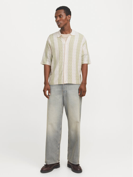 Jack&Jones Jack&Jones Koszula Tyler 12272863 Écru Loose Fit