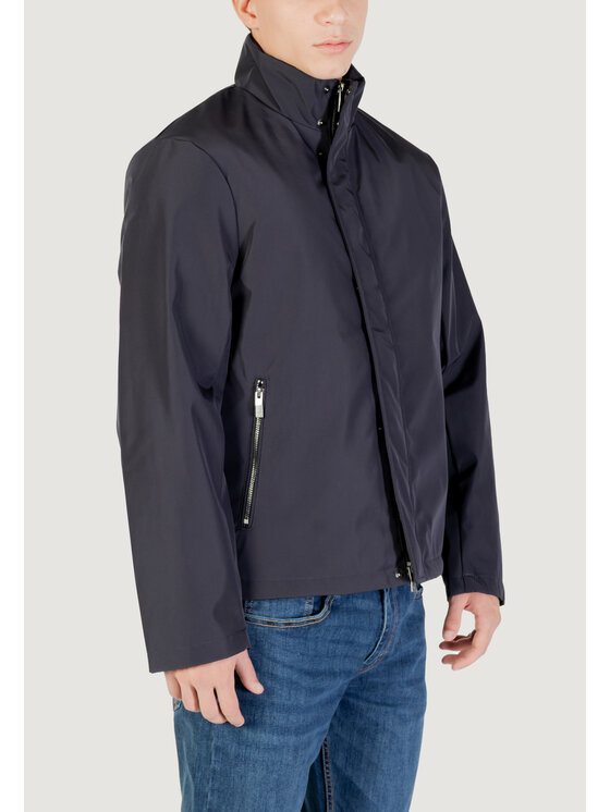 Armani Exchange Armani Exchange Giacca di pelle BLOUSON JACKET Blu Casual Fit