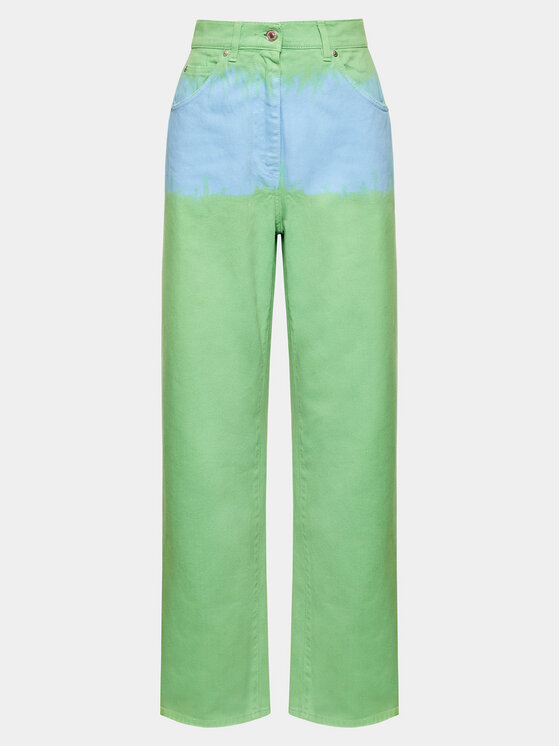 MSGM MSGM Jeansy 3441MDP55TD 237281 Zielony Boyfriend Fit