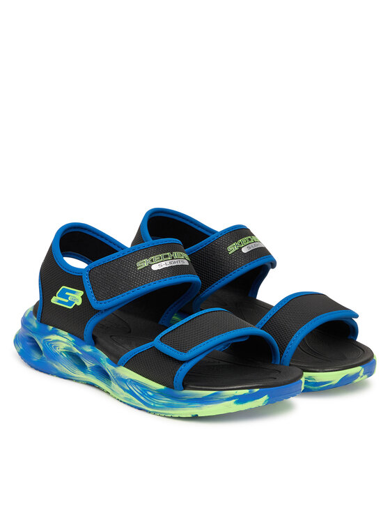 Skechers Skechers Sandali S-Lights: Sola Glow Sandal - Fusion Brights 407032L/BKBL Nero