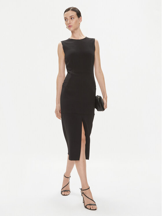 Trussardi Trussardi Ежедневна рокля 56D00743 Черен Regular Fit