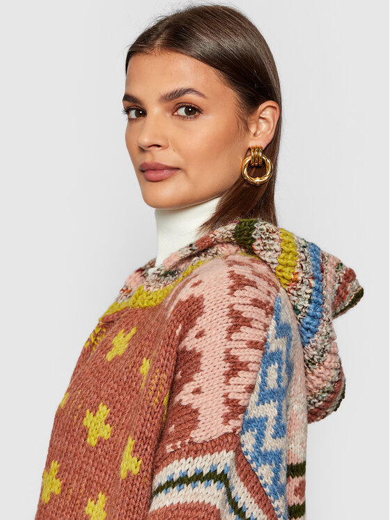 Cardigan 3M8391 Multicolore Relaxed Fit