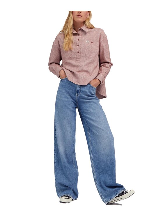 Lee Lee Jeansy Stella A Line Niebieski Relaxed Fit