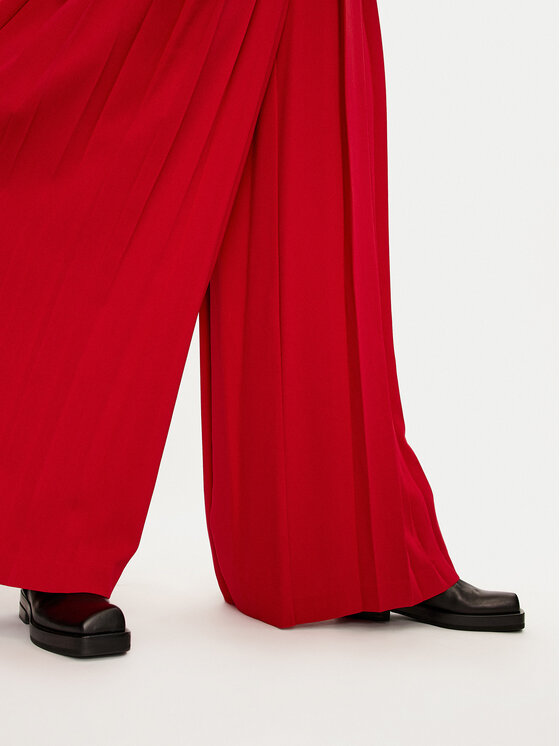 TWINSET TWINSET Palazzo hlače 242TT2172 Crvena Wide Leg