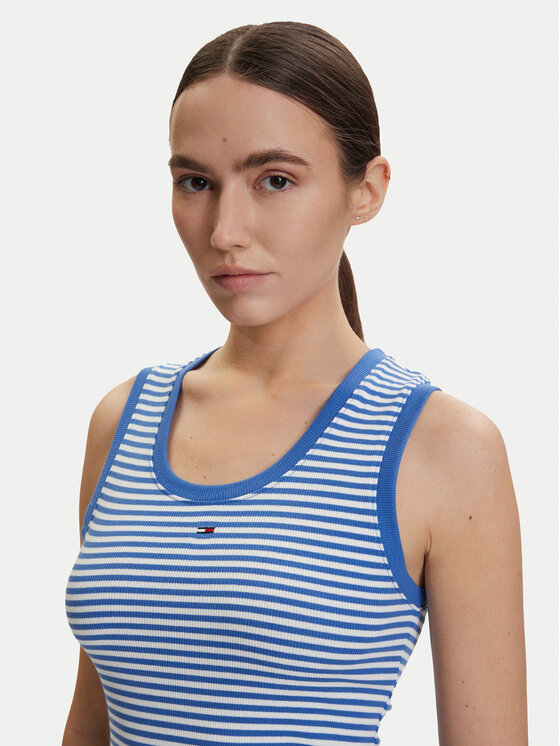 Tommy Jeans Tommy Jeans топ DW0DW20673 Син Slim Fit