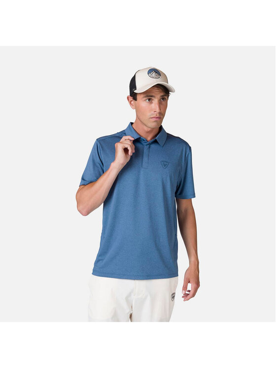 Rossignol Rossignol Polo Slub Polo Niebieski Regular Fit