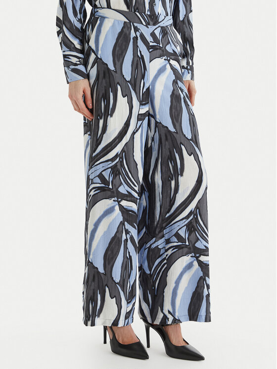 Vero Moda Vero Moda Hlače iz tkanine Vera 10338759 Modra Wide Leg