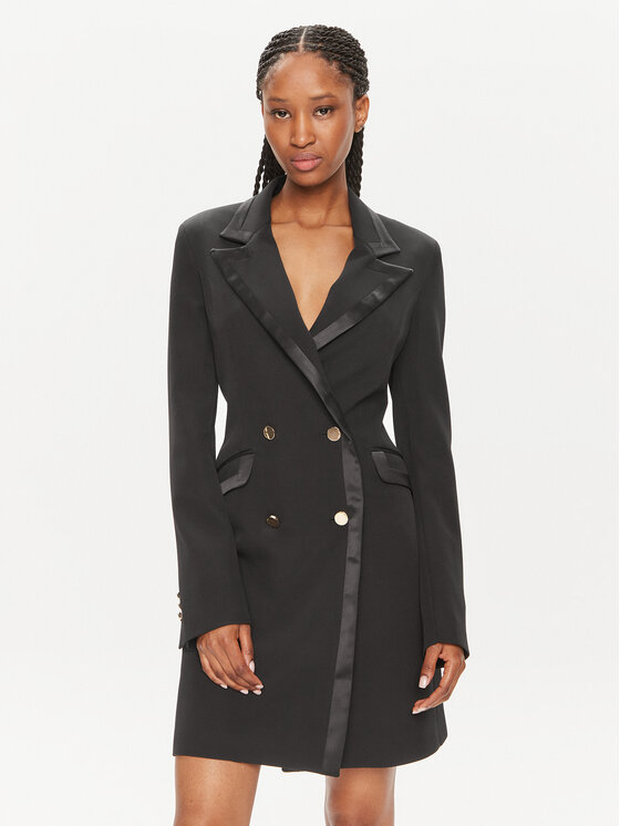 Fracomina Fracomina Cocktail obleka FQ24SD1008W42901 Črna Slim Fit