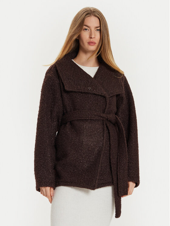 Gina Tricot Zimný kabát 24039 Hnedá Oversize
