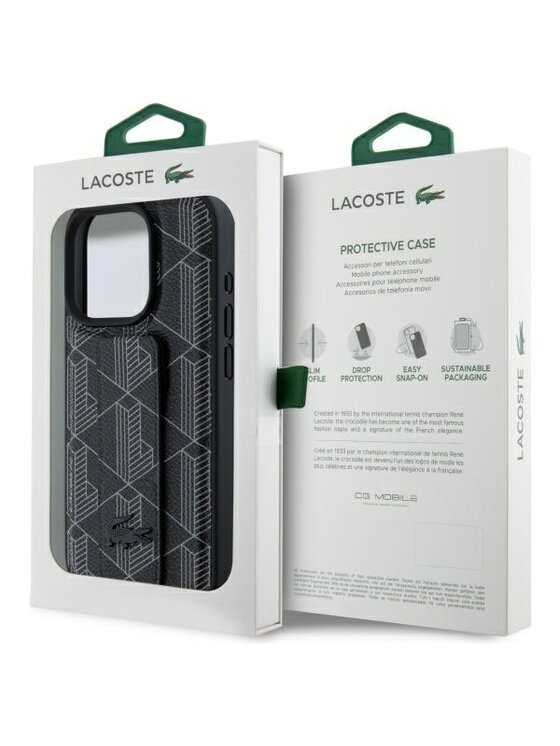 Lacoste Lacoste Etui na telefon Apple iPhone 15 Pro Czarny