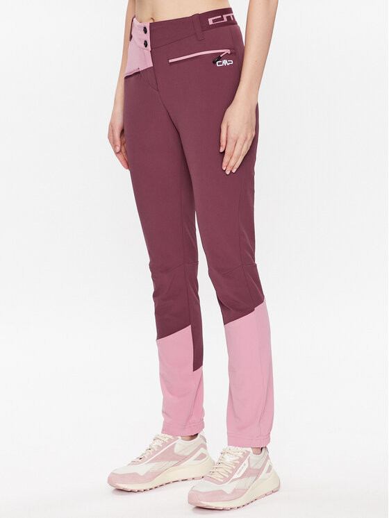 CMP Pohodne hlače 33T6226 Bordo rdeča Regular Fit