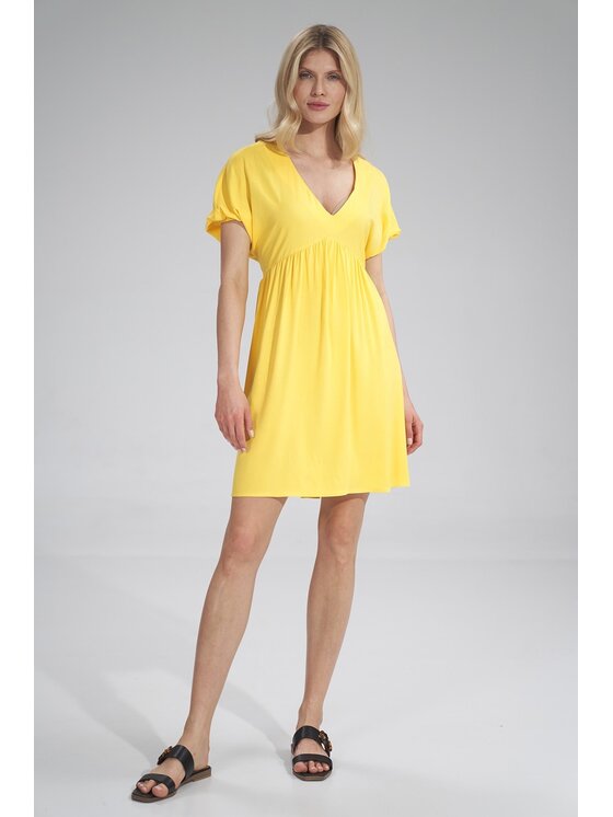 FIGL FIGL Φόρεμα M766 Κίτρινο Regular Fit