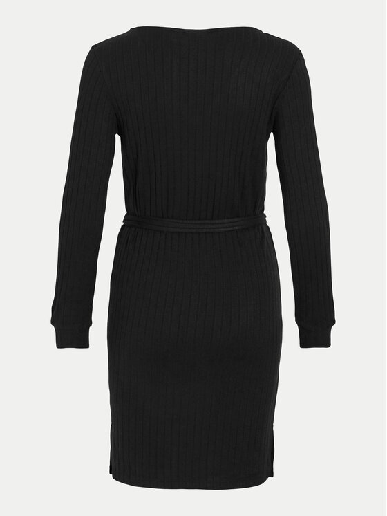 Vila Vila Kootud kleit Divia 14095845 Must Regular Fit