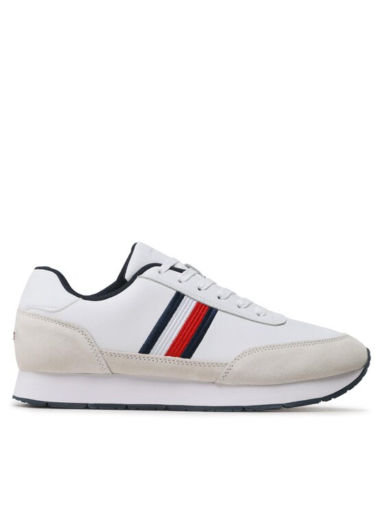 Tommy Hilfiger Sneakers Core Eva Runner Corporate Lea FM0FM04397 Alb