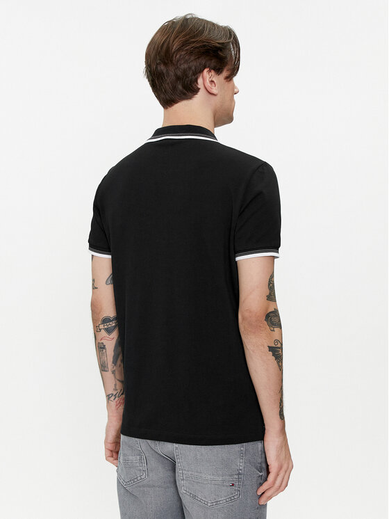 Geox Geox Polo M4510Q T2649 F9000 Czarny Regular Fit