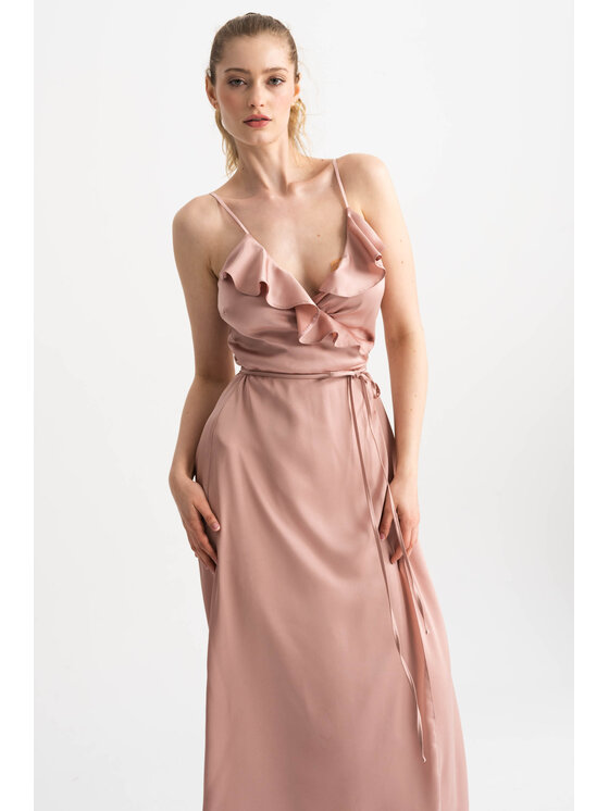 ROSE AVENUE ROSE AVENUE Sukienka koktajlowa S2 Różowy Regular Fit
