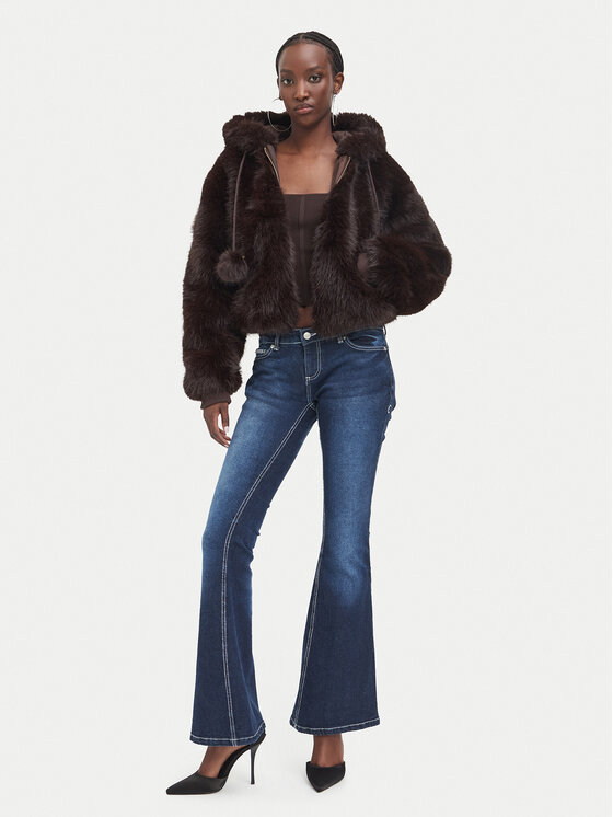 Juicy Couture Juicy Couture Futro JCXIJ126509 Brązowy ciemny Regular Fit