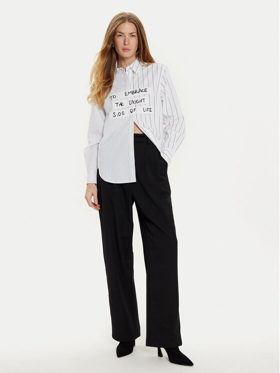 Desigual Desigual Штани з тканини Rin 24WWPW20 Чорний Loose Fit