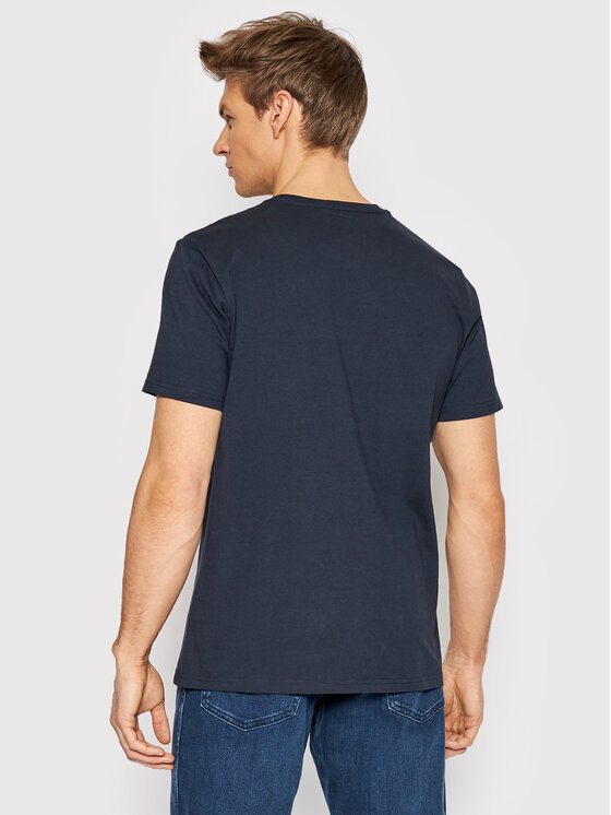 Wrangler Wrangler T-Shirt W746EEB08 Granatowy Regular Fit
