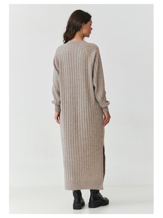 Makadamia Makadamia Sweter S161 Beżowy A-Line Fit