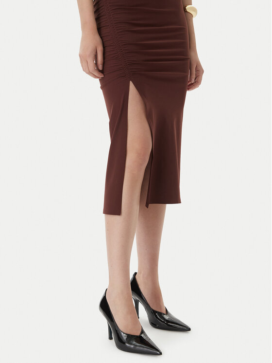 Patrizia Pepe Patrizia Pepe Φόρεμα καθημερινό 2M4542/J419-M564 Καφέ Slim Fit