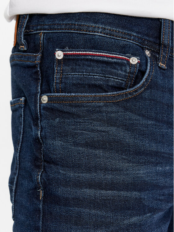 Tommy Hilfiger Tommy Hilfiger Jeansy Denton MW0MW33973 Granatowy Straight Fit