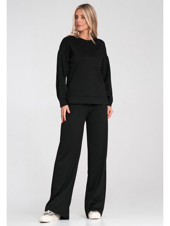FIGL FIGL Bluza M1203 Czarny Regular Fit