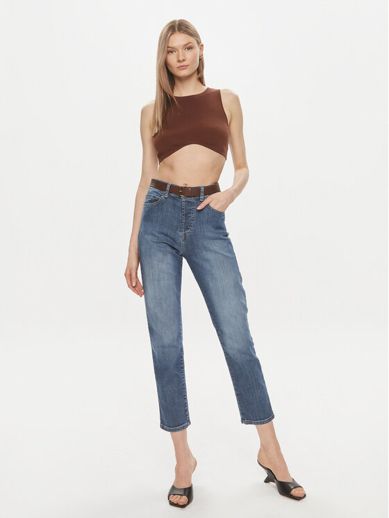 Please Please Jeans P2TDBQ2W7N Blu Straight Leg