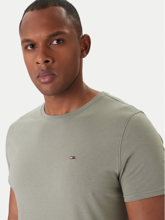 Tommy Jeans Tommy Jeans Tricou DM0DM04411 Verde Slim Fit