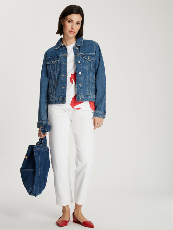 Cross Jeans Cross Jeans T-Shirt 56179-008 Biały Regular Fit