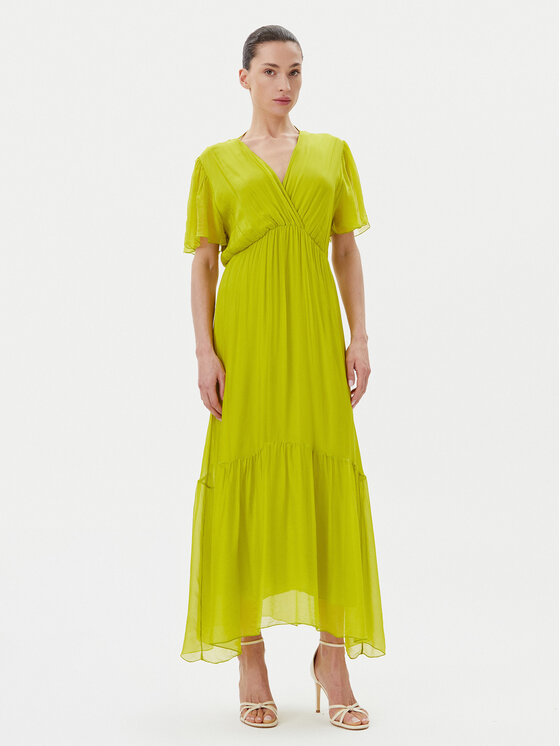 Haveone Haveone Rochie de vară AFF-N006 Verde Loose Fit