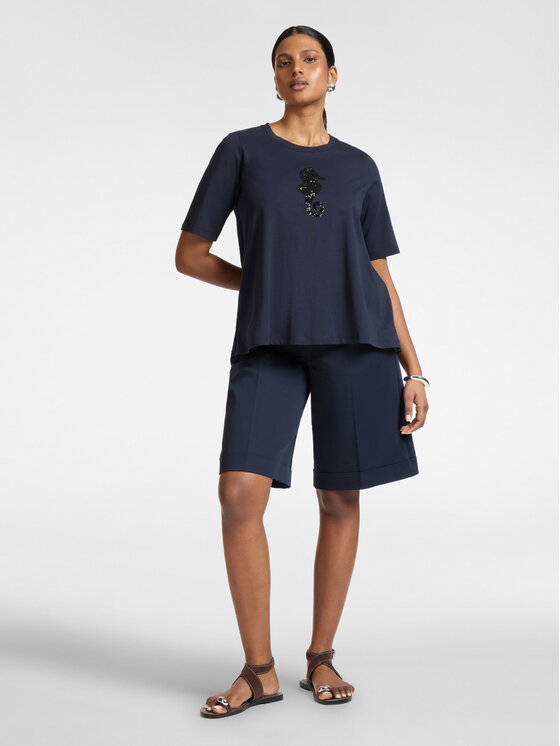 Elena Mirò Elena Mirò T-Shirt G049Z000735N034 Niebieski Regular Fit