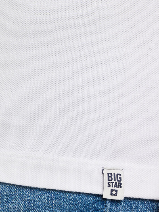 BIG STAR BIG STAR Polo MARKOLINOS Biały Basic Fit